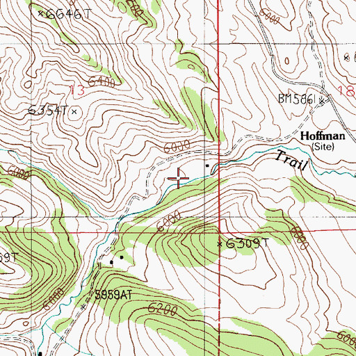 Topographic Map of Benolken Ranch, MT