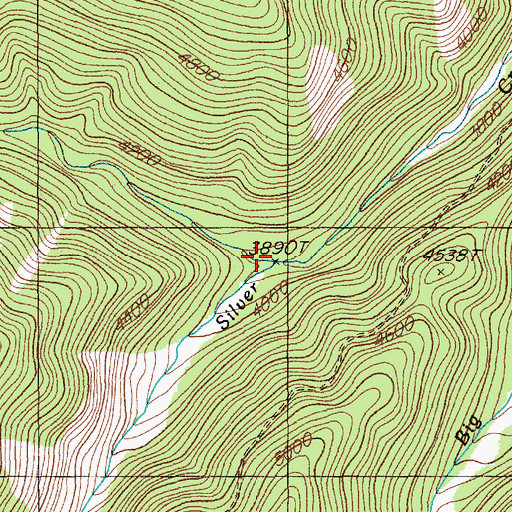 Topographic Map of Burke Creek, MT