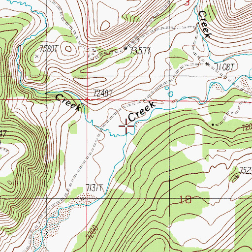 Topographic Map of Cache Creek, MT