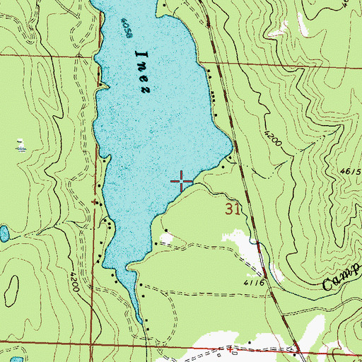 Topographic Map of Camp Creek, MT