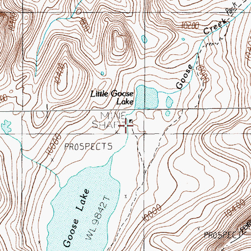 Topographic Map of Copper King Mine, MT