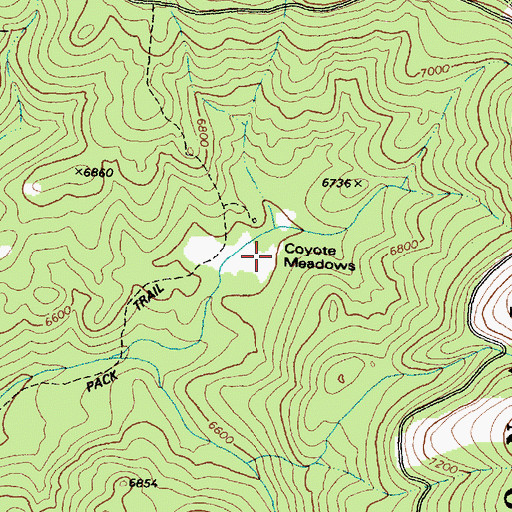 Topographic Map of Coyote Meadows, MT