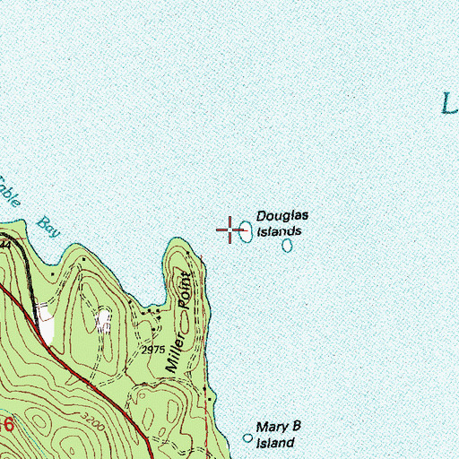 Topographic Map of Douglas Islands, MT