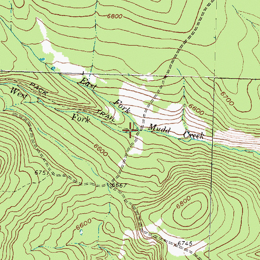 Topographic Map of East Fork Mudd Creek, MT