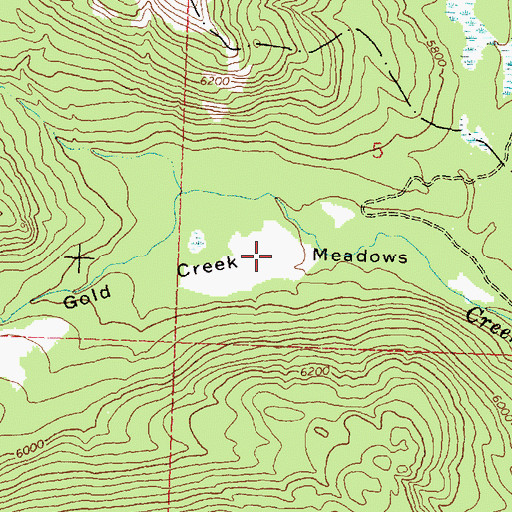Topographic Map of Gold Creek Meadows, MT