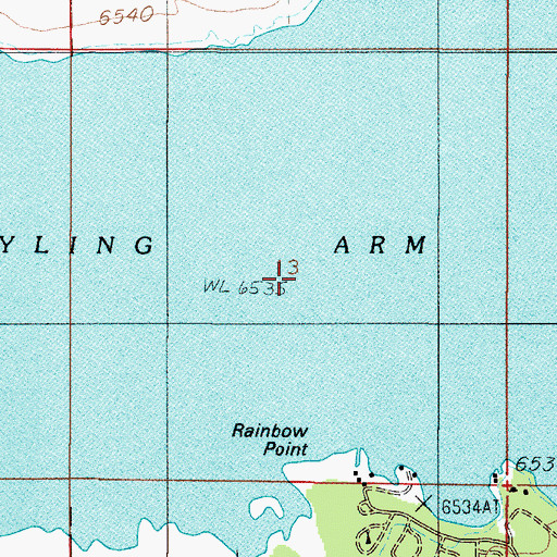 Topographic Map of Grayling Arm, MT
