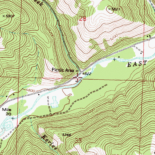 Topographic Map of Guide Creek, MT