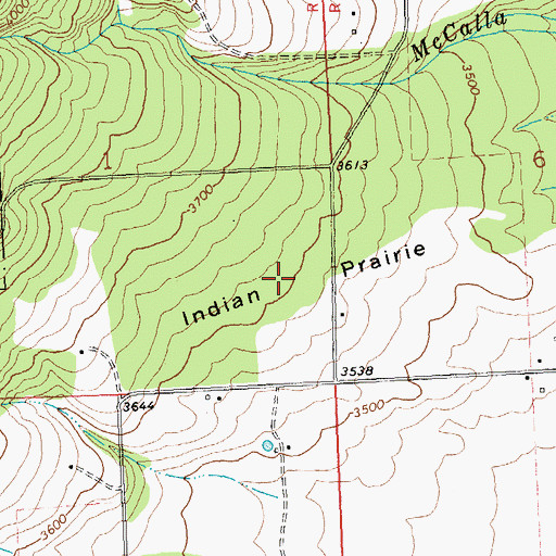 Topographic Map of Indian Prairie, MT
