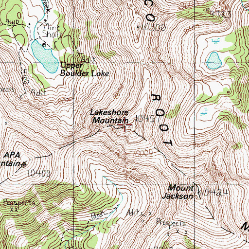 Topographic Map of Lakeshore Mountain, MT