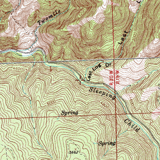 Topographic Map of Last Log Draw, MT