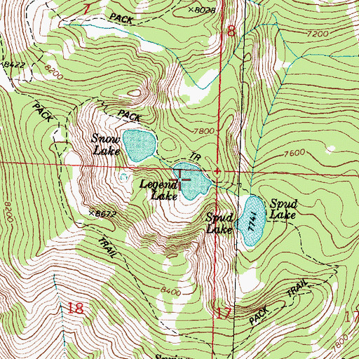 Topographic Map of Hope Lake, MT