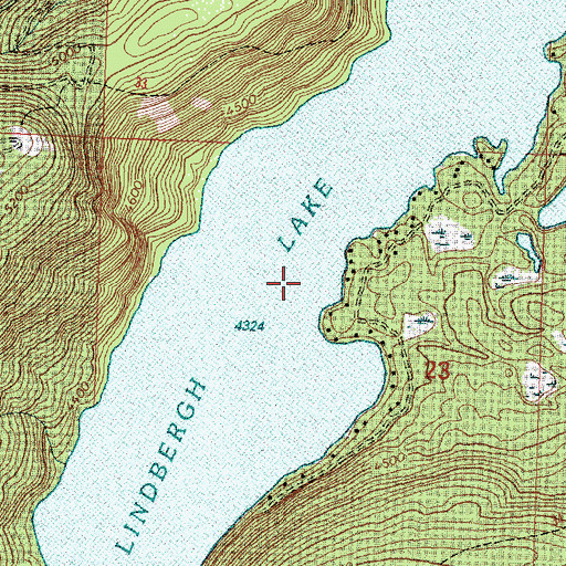 Topographic Map of Lindbergh Lake, MT
