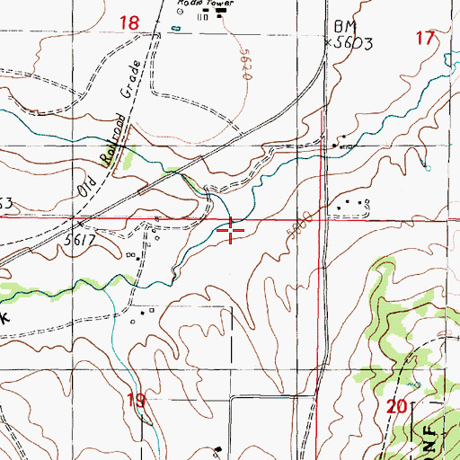Topographic Map of Little Basin Creek, MT