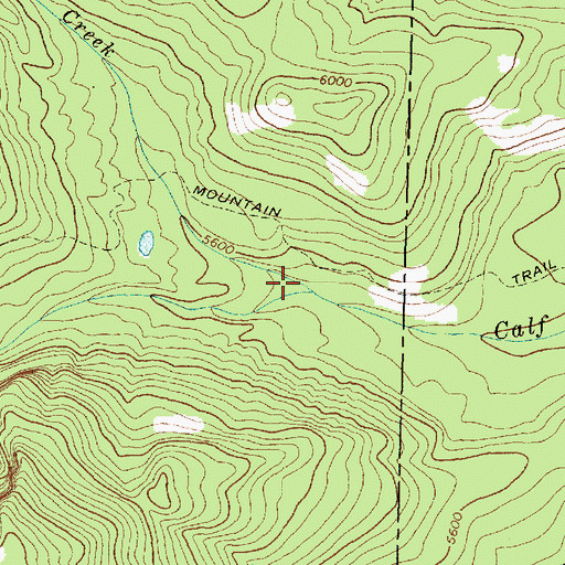 Topographic Map of Little Calf Creek, MT