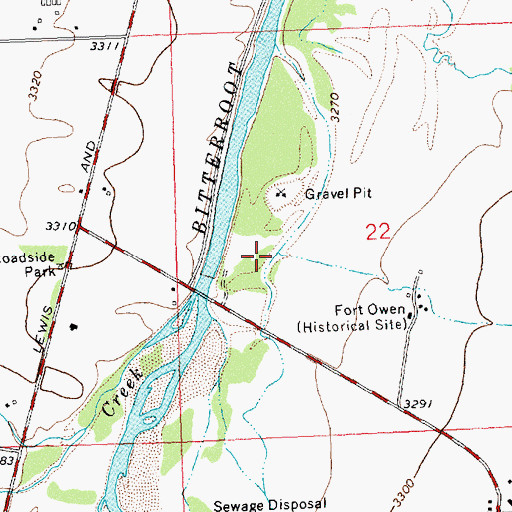 Topographic Map of Mill Fork Creek, MT