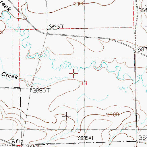 Topographic Map of Minerva Creek, MT
