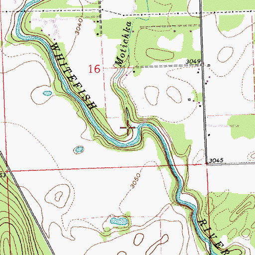 Topographic Map of Motichka Creek, MT