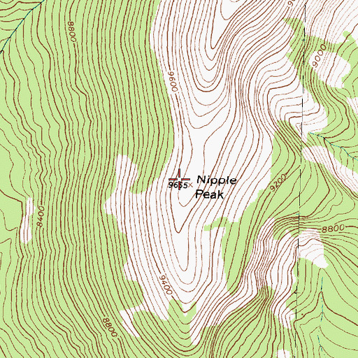 Topographic Map of Nipple Peak, MT