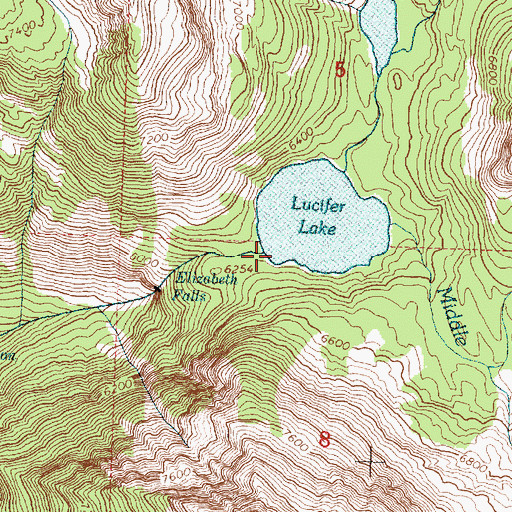 Topographic Map of North Fork Mission Creek, MT
