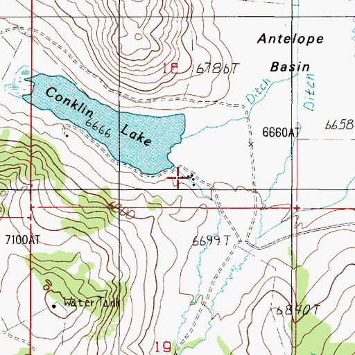 Topographic Map of Orr Ranch, MT