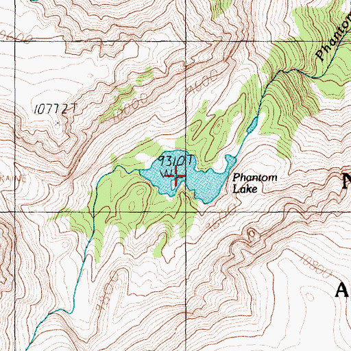 Topographic Map of Phantom Lake, MT