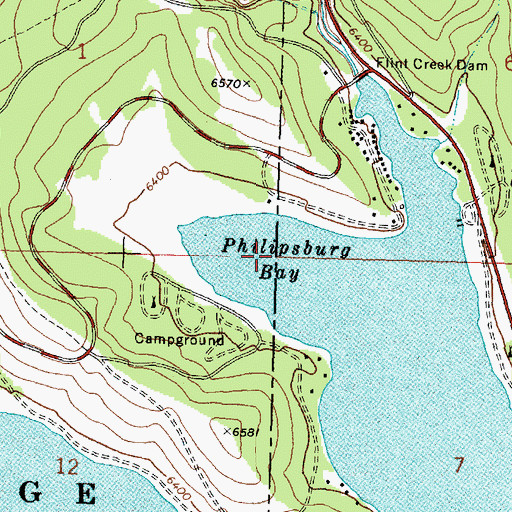Topographic Map of Philipsburg Bay, MT