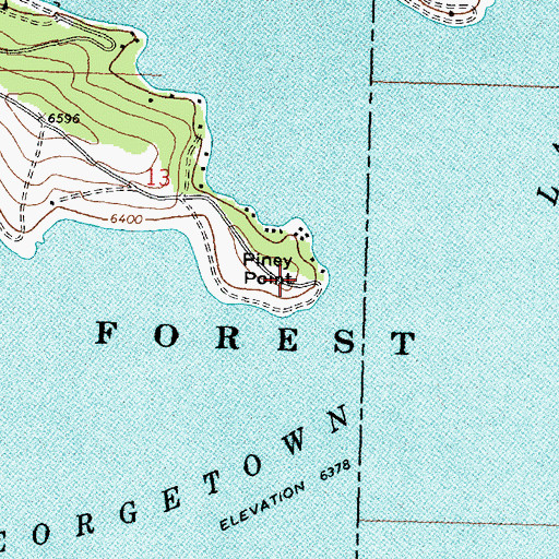 Topographic Map of Piney Point, MT