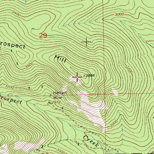 Topographic Map of Prospect Hill, MT
