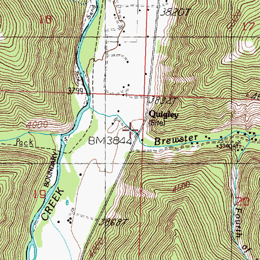 Topographic Map of Quigley, MT