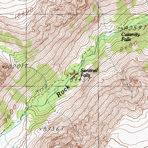 Topographic Map of Sentinel Falls, MT