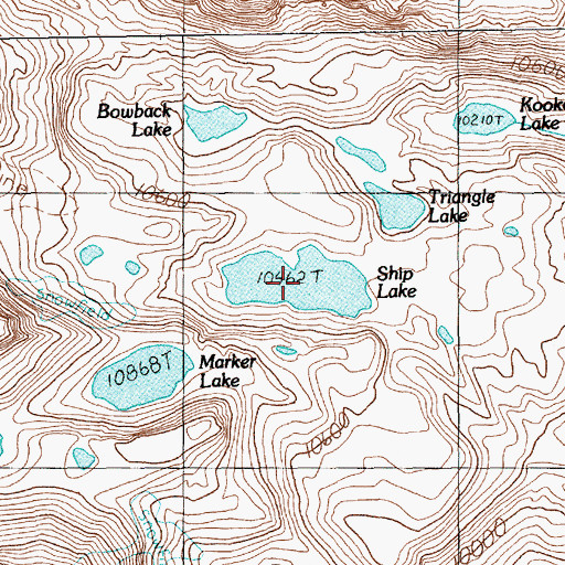 Topographic Map of Ship Lake, MT