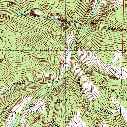 Topographic Map of Sonora Gulch, MT