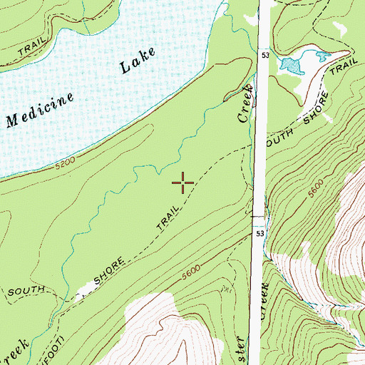 Topographic Map of South Shore Trail, MT
