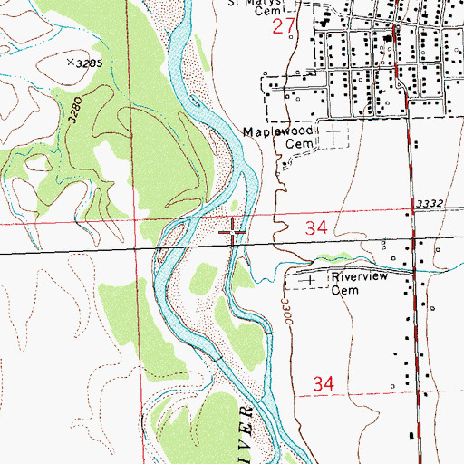 Topographic Map of South Swamp Creek, MT