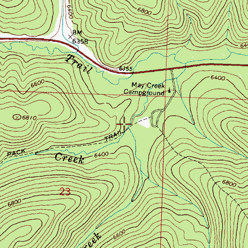 Topographic Map of Stevenson Creek, MT