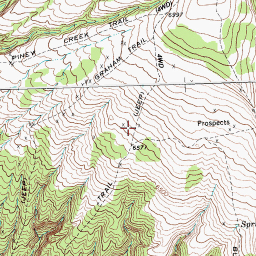 Topographic Map of Stockman Trail, MT