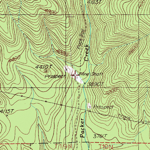 Topographic Map of Tarbox Mine, MT