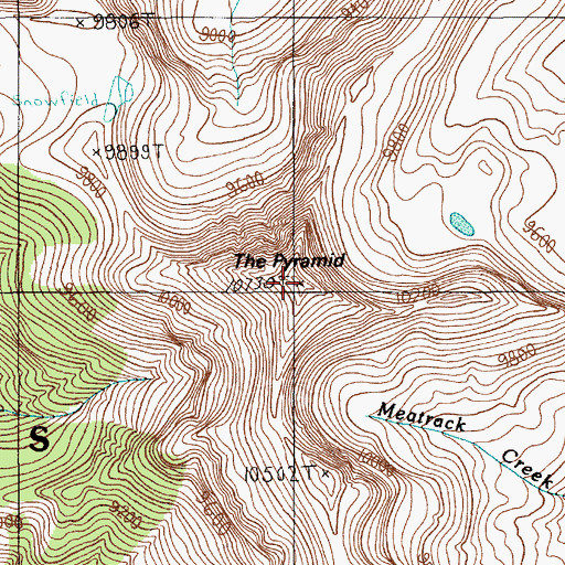 Topographic Map of The Pyramid, MT
