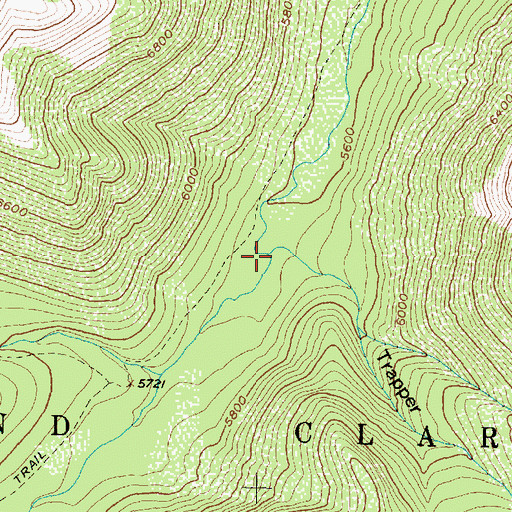 Topographic Map of Trapper Gulch, MT