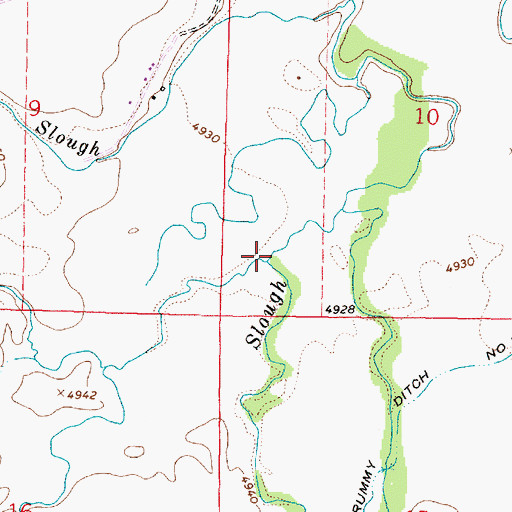 Topographic Map of Willard Slough, MT