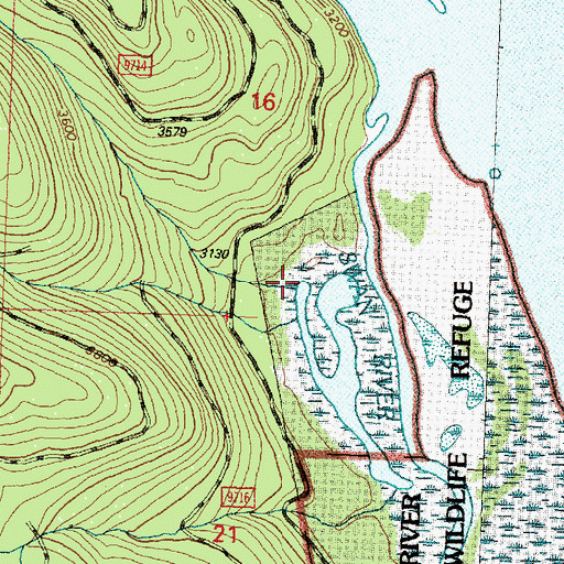 Topographic Map of Yew Creek, MT