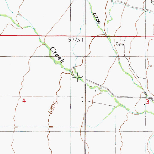 Topographic Map of Cameron Community Club, MT