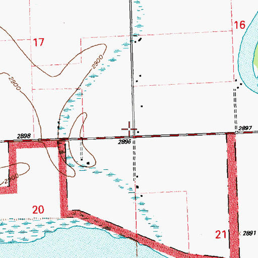 Topographic Map of Rousselle School (historical), MT
