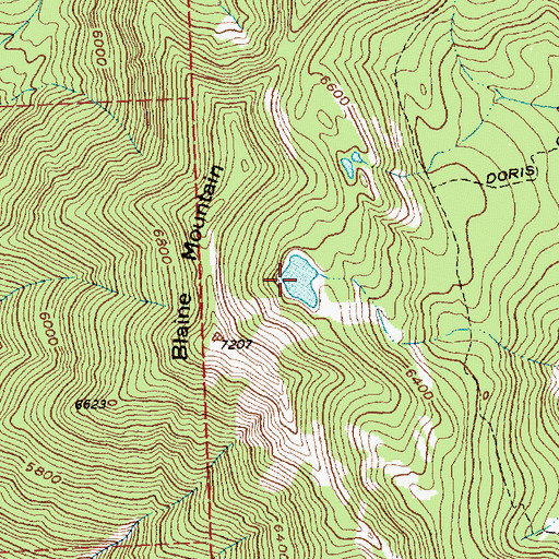 Topographic Map of Jenny Lake, MT