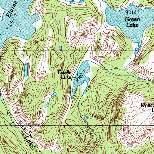Topographic Map of Estelle Lake, MT