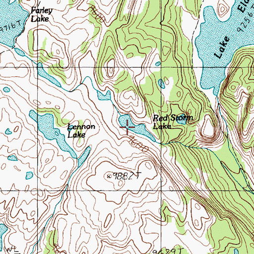 Topographic Map of Red Storm Lake, MT