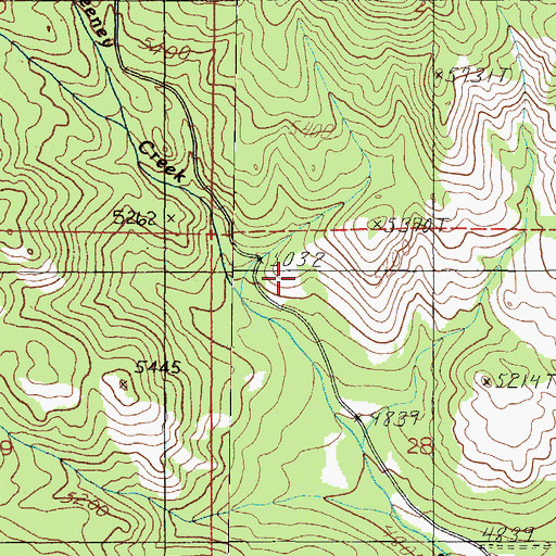 Topographic Map of Sweeney Creek Ecology Trail, MT