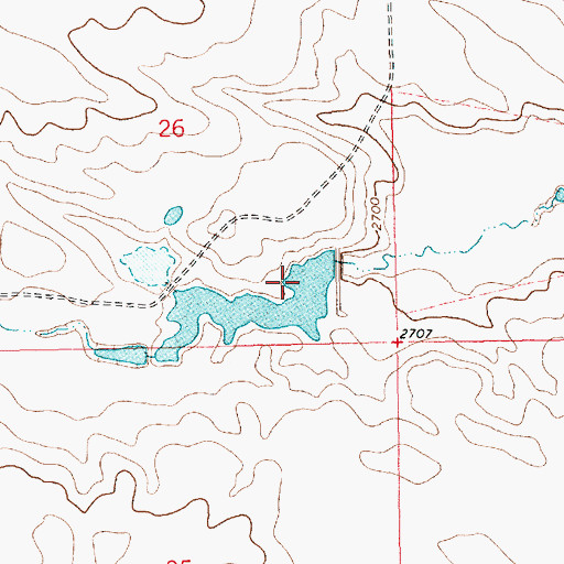 Topographic Map of Lenhart Number 5 Dam, MT