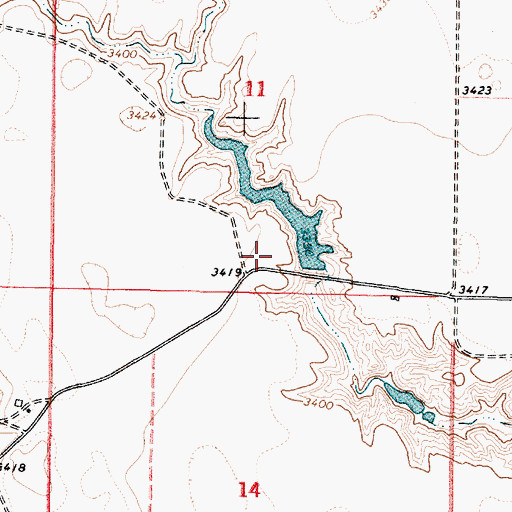 Topographic Map of Wanken Dam, MT
