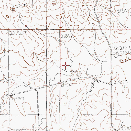 Topographic Map of Frog Dam, MT